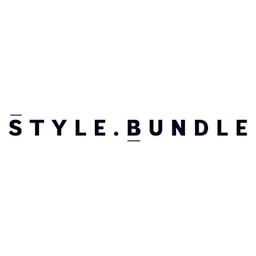 style bundle logo. White background with black text