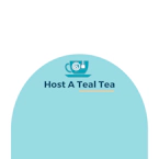 graphic of tea with host a teal tea as the heading