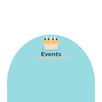graphic of cake with events as the heading