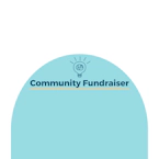 graphic of lightbulb with community fundraiser as the heading
