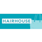 hairhouse logo with blue tote bag