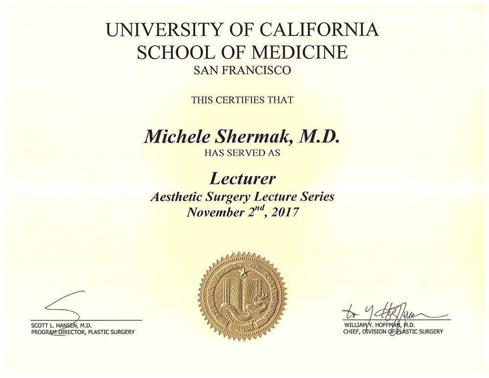 UCSF Certificate