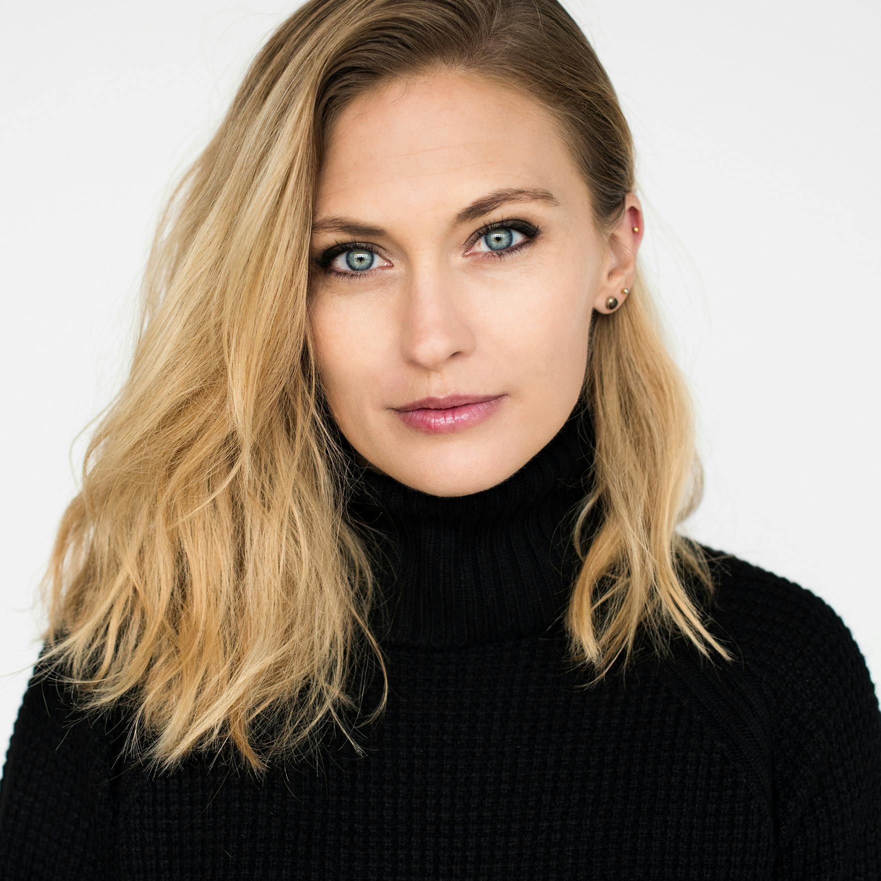 woman in a turtleneck