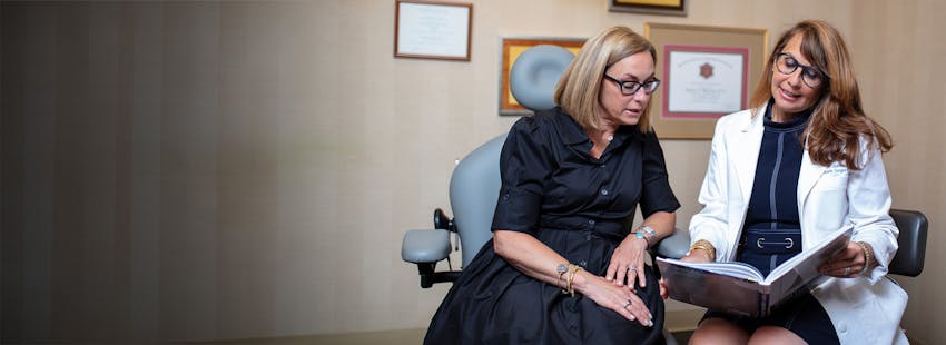 Dr. Shermak with a patient