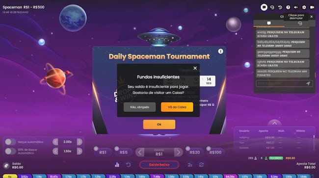 Spaceman Fundos Insuficientes