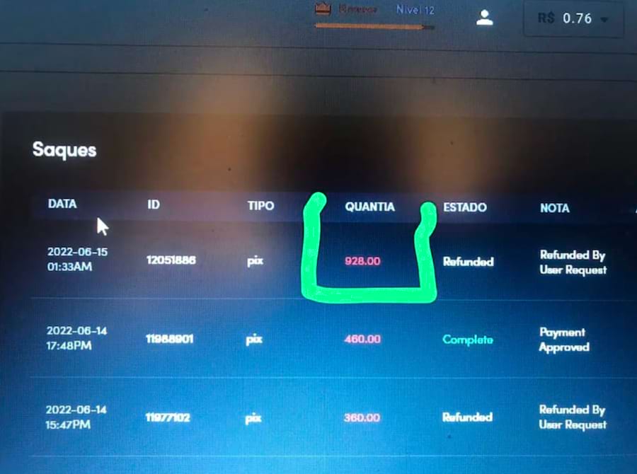 Fortune OX Saque Não Aprova