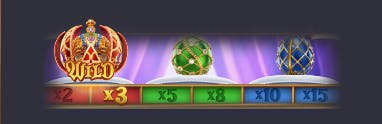 Recurso multiplicador no jogo principal do jogo de cassino tsar treasures