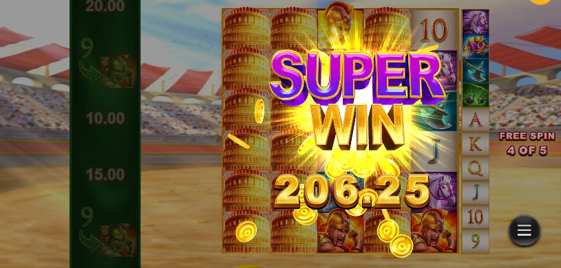 Super Win no jogo Action Boost Gladiator