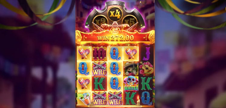 Recurso de bônus com símbolos dourados que se transformam em wild no jogo wild bandito