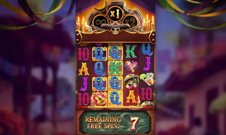 Recurso bônus rodadas grátis slot Wild Bandito da PG Soft