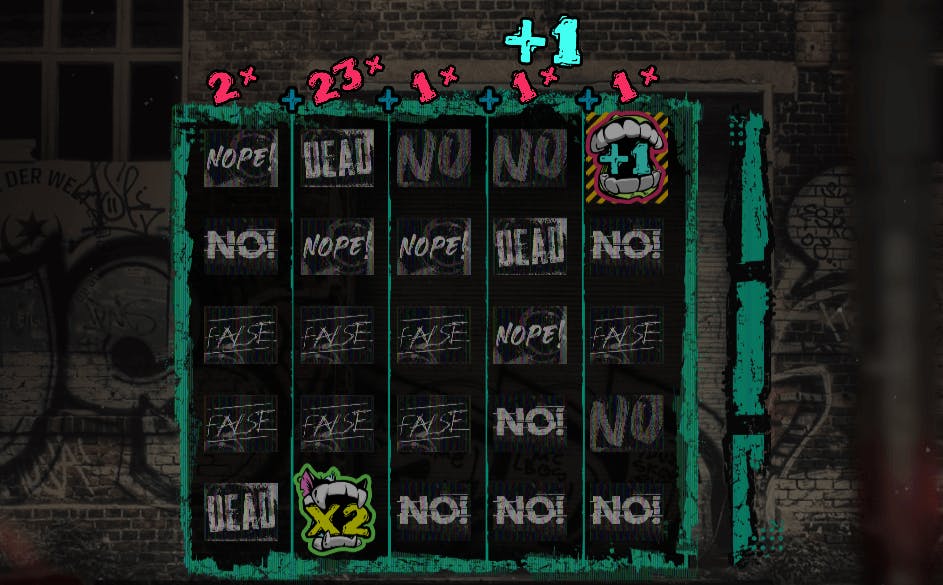 Recurso Crânio Esboçado em rodadas grátis no slot Chaos Crew
