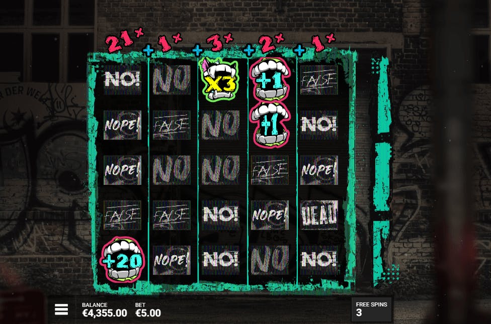 Recurso Free Spins no slot Chaos Crew