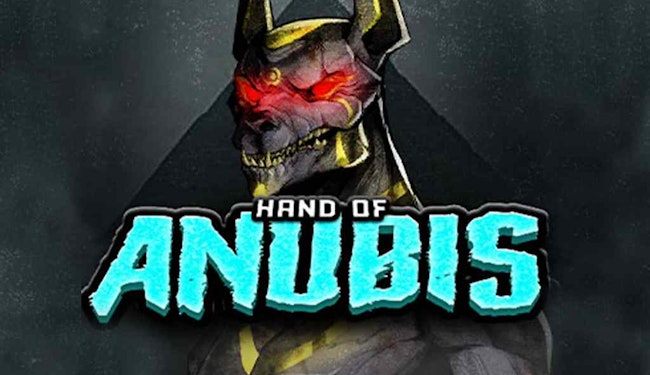 Logotipo do caça-niquel Hand of Anubis da Hacksaw Gaming