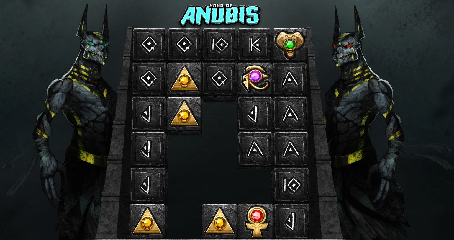 Recurso cascata no slot Hand of Anubis