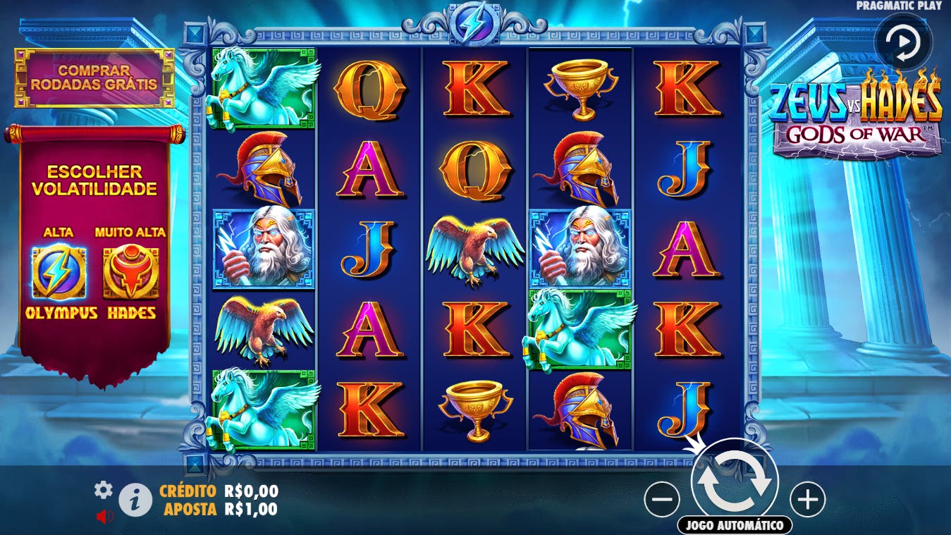 Layout do caça-níquel Zeus vs Hades da Pragmatic Play