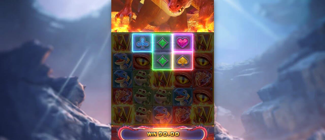 Funcionalidade Rainha do Dragão no caça-níquel Dragon Hatch 2