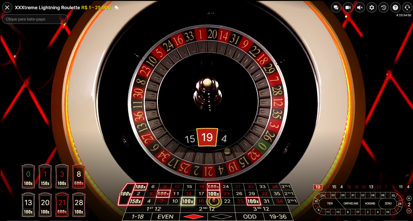 Jogo XXXtreme Lightning Roulette Online