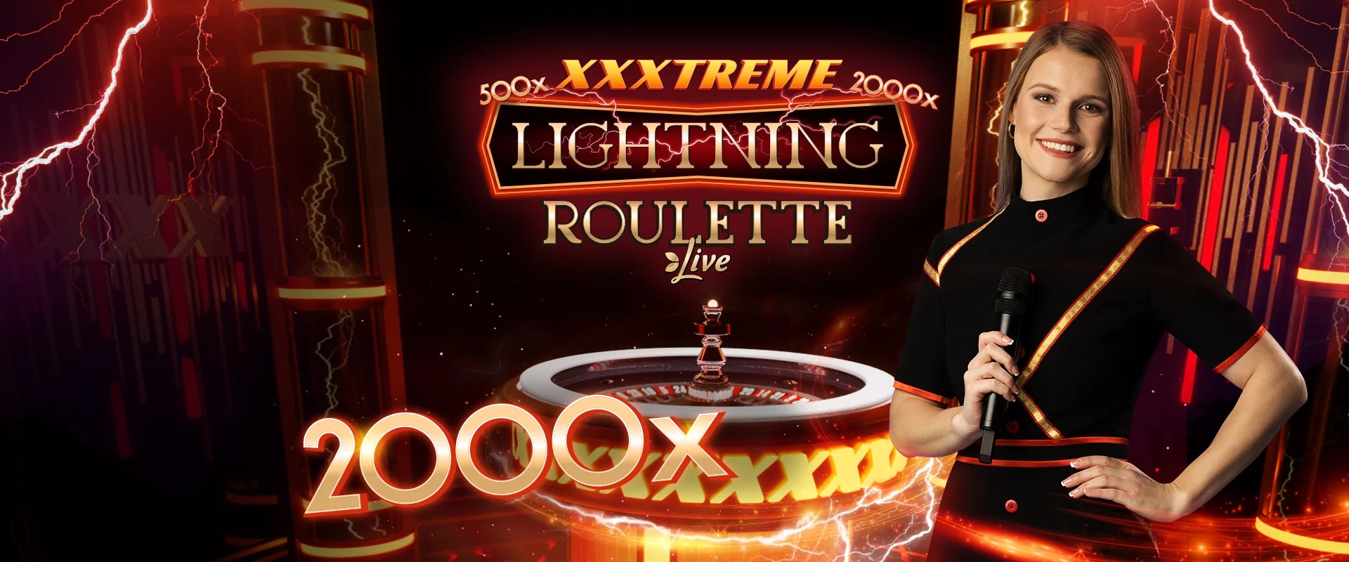 Jogo de cassino ao vivo XXXtreme Lightning Roulette Online