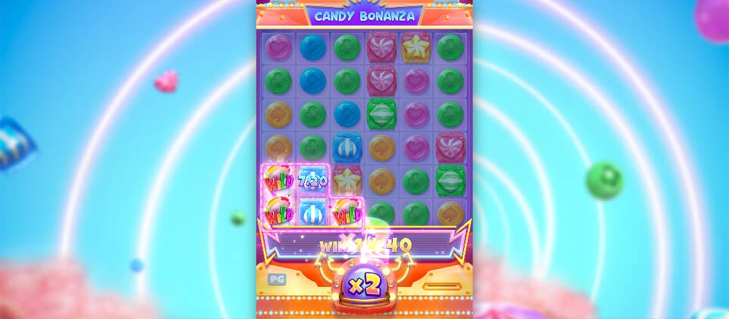 Recurso Wilds Mágicos jogo Candy Bonanza
