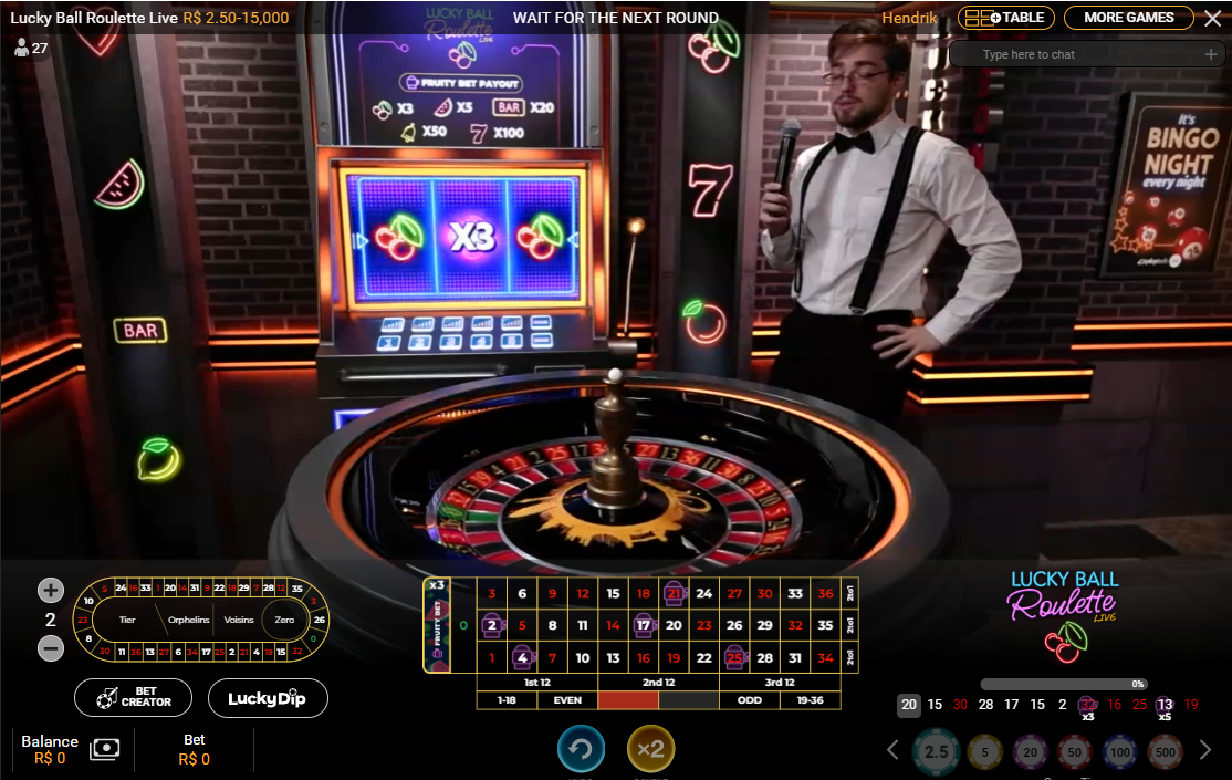Jogo de cassino ao vivo Lucky Ball Roulette Live