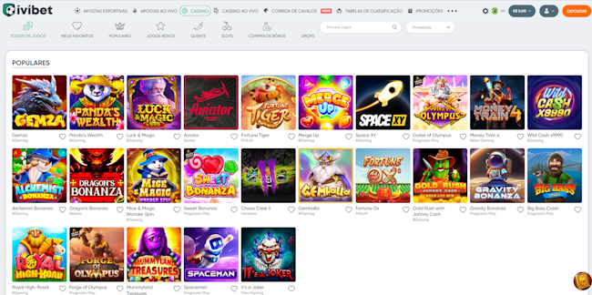 Jogos em cassino na Ivibet
