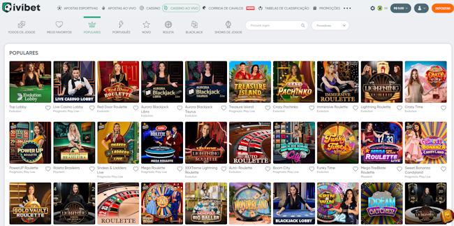 Jogos em cassino ao vivo Ivibet