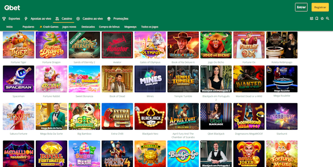 Jogos de caça-níqueis no cassino Qbet