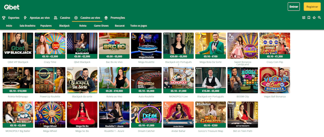 Jogos de cassino ao vivo Qbet