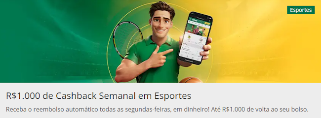 Oferta  de cashback semana em esportes Qbet