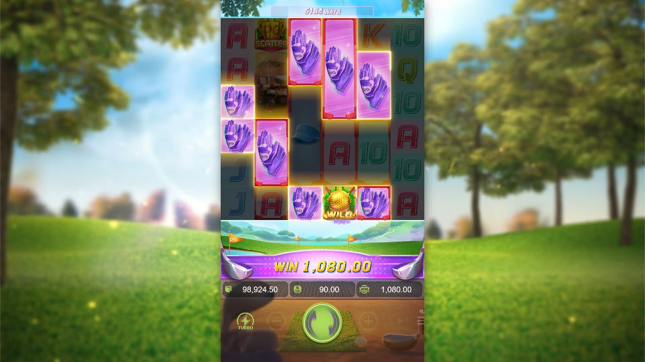 Combinação vencedora slot Super Golf Drive