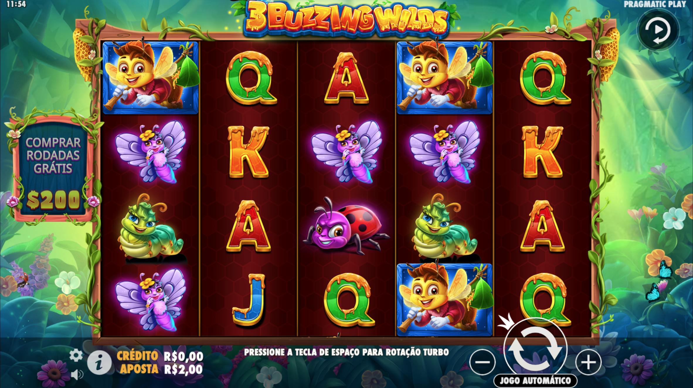 Layout jogo de cassino 3 buzzing wilds
