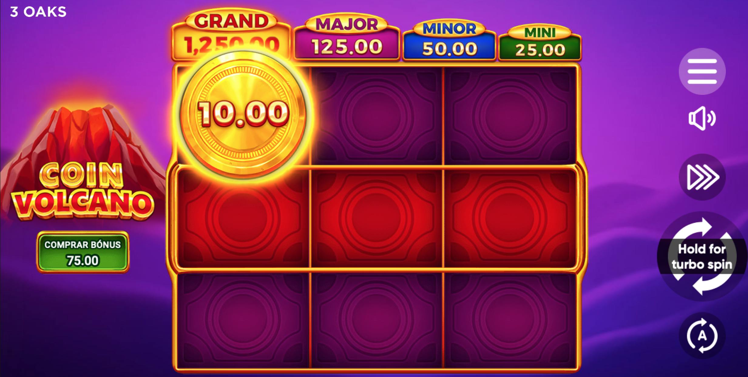 Linha de pagamento jogo coin volcano