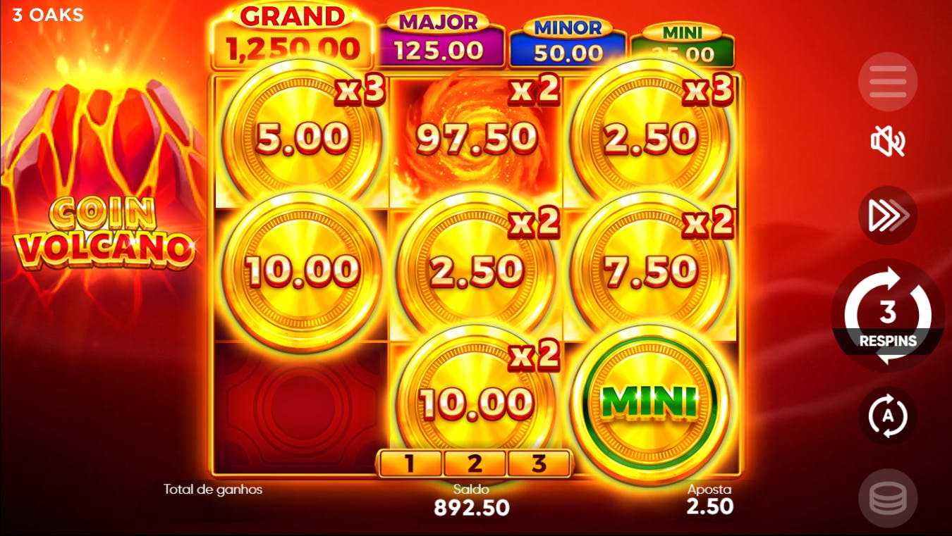 Ultra bonus jogo coin volcano