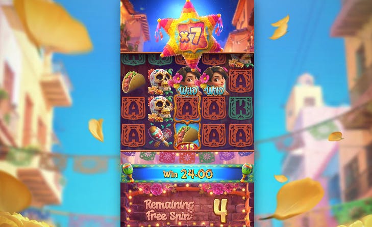 Recurso bônus rodadas grátis slot Pinata Wins