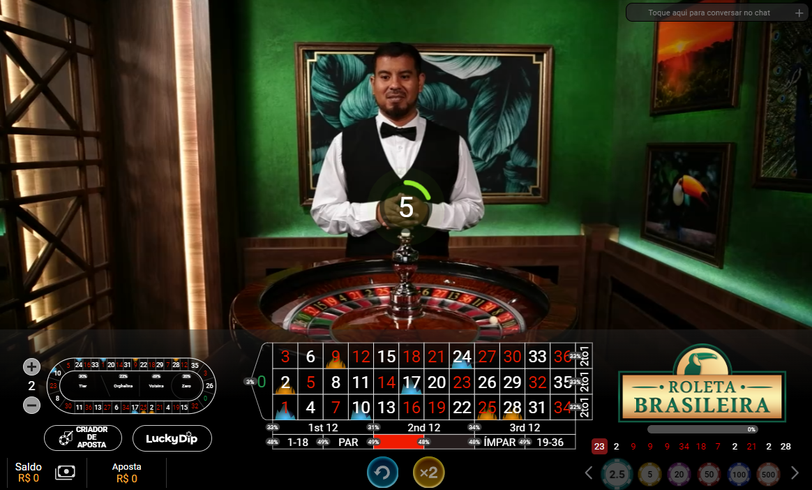 Jogo cassino ao vivo Roleta Brasileira