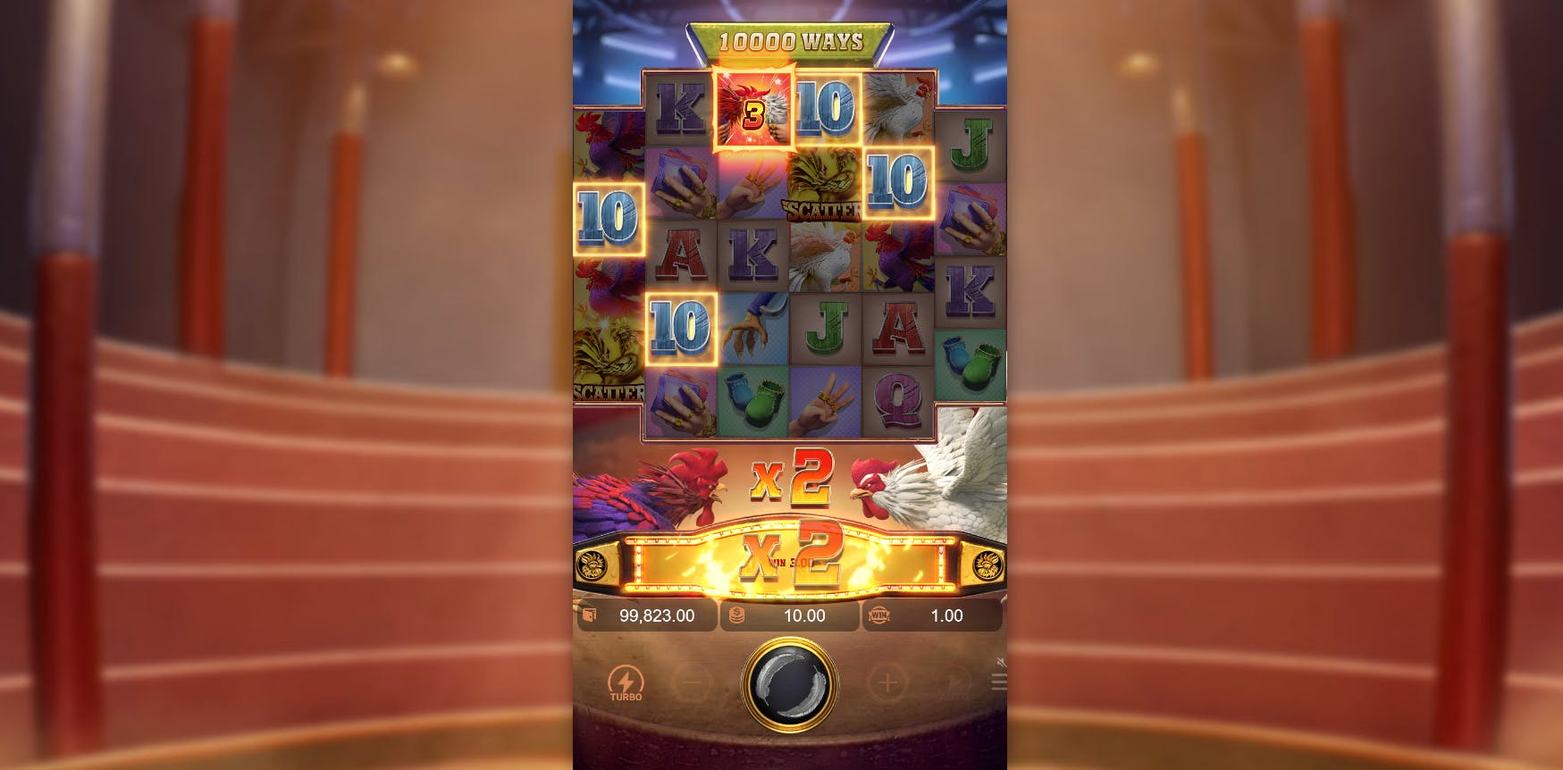 Rooster Rumble combinação vencedora