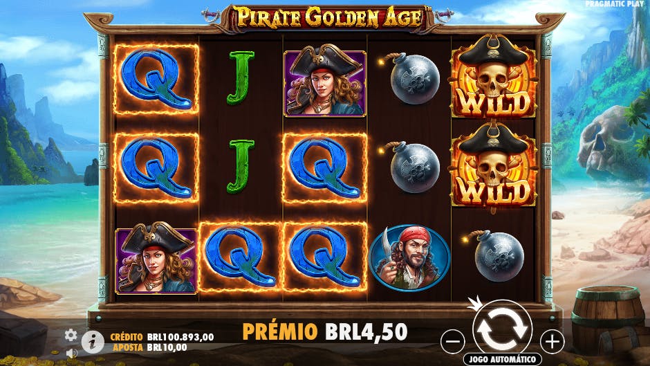 Combinação vencedora jogo Pirate Golden Age