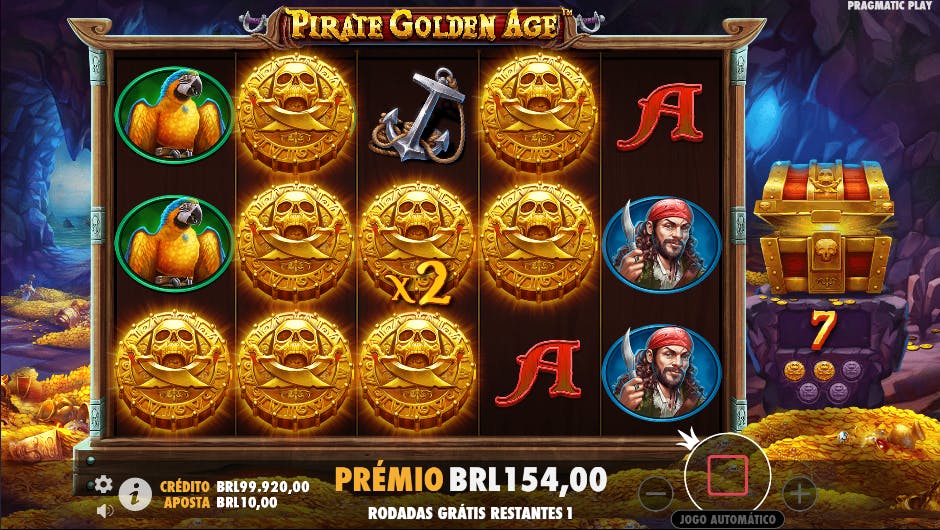 Recurso giros grátis Pirate Golden Age
