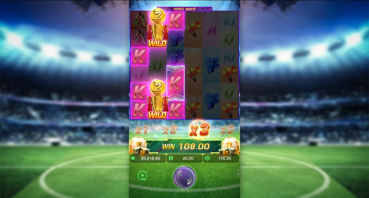 Recurso multiplicador crescente jogo Ultimate Striker