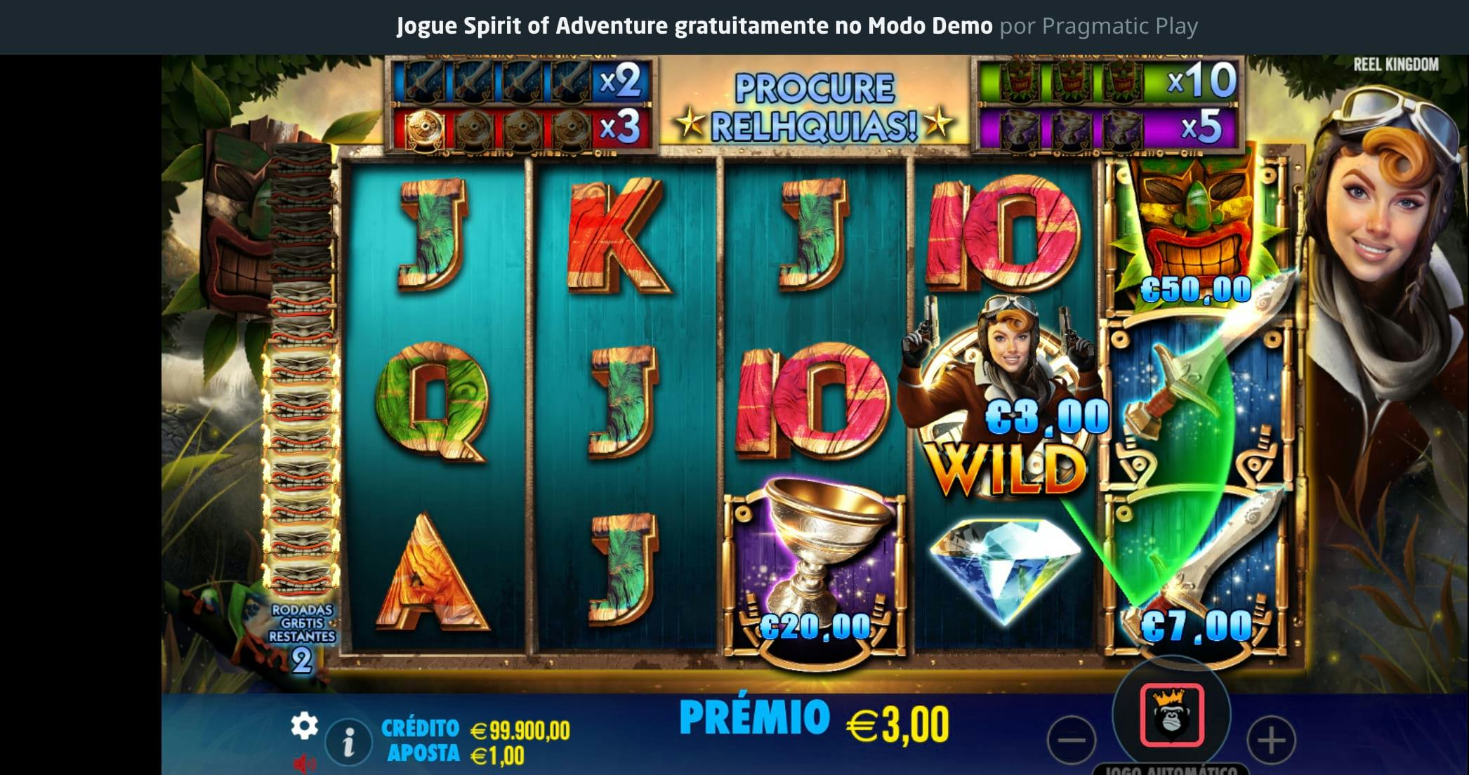 Spirit of Adventure Ganho