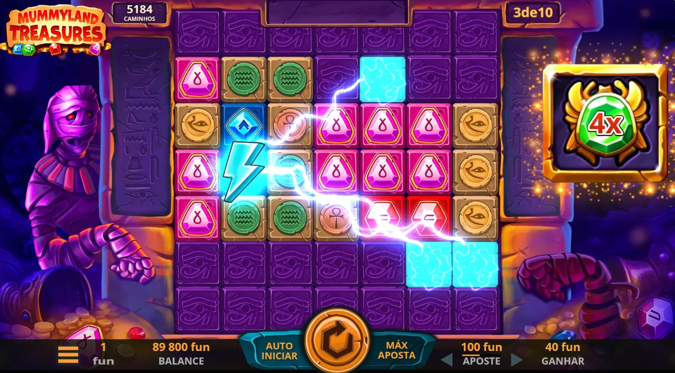 Recurso Raio Azul slot Mummyland Treasures