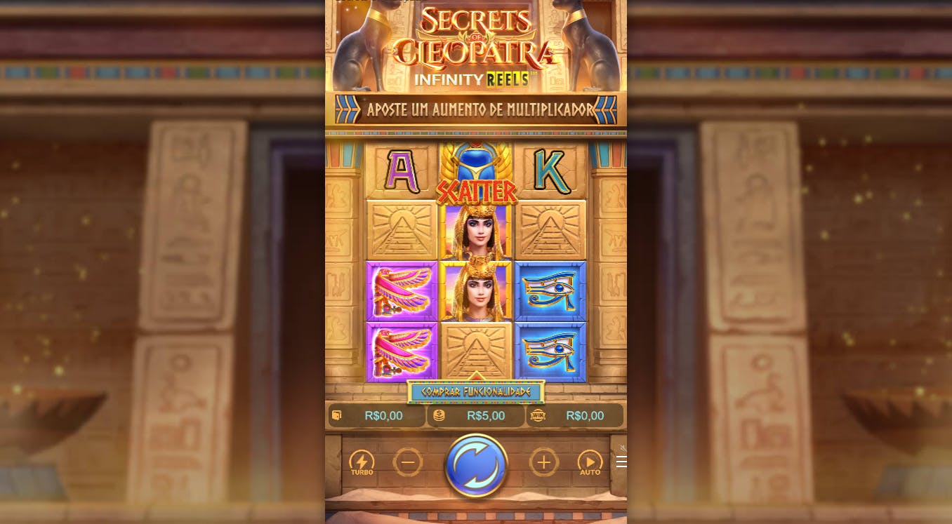 Secrets of Cleopatra Jogo Layout