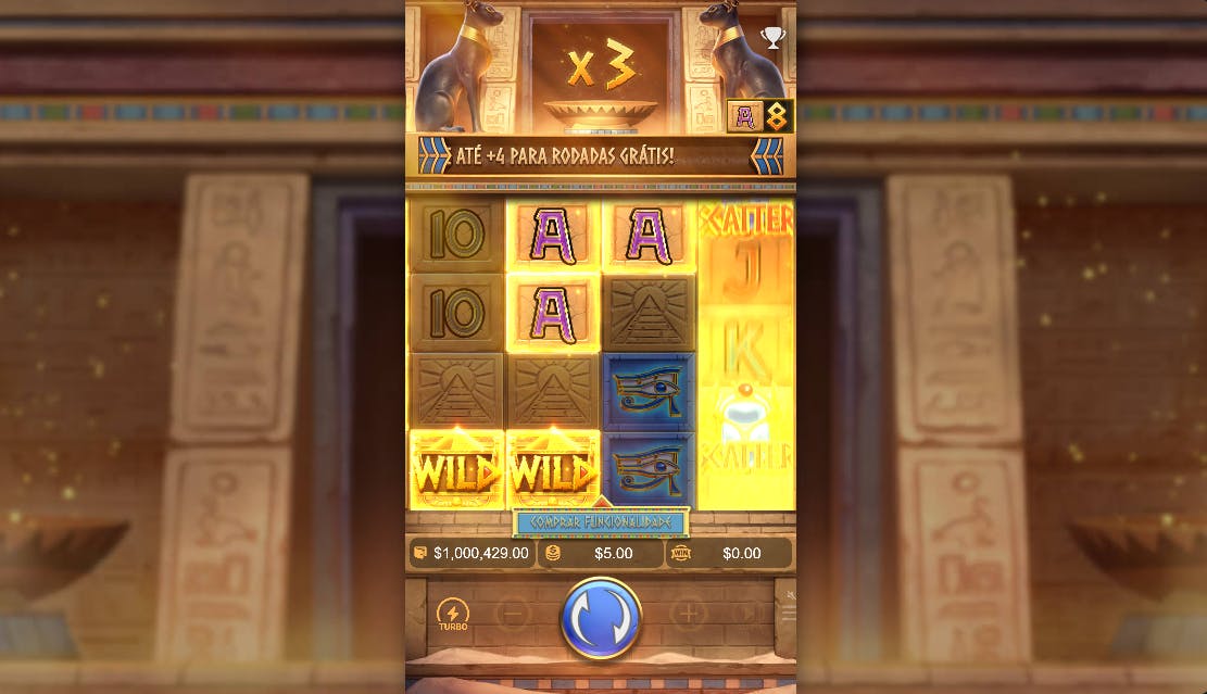 Combinação vencedora jogo Secrets of Cleopatra