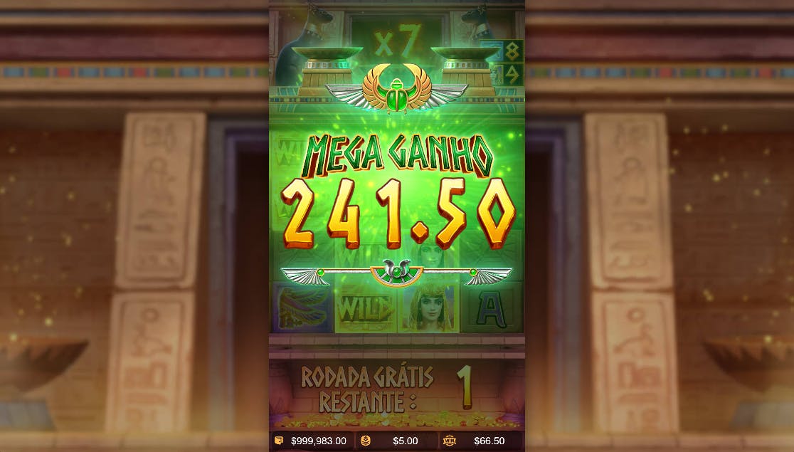 Mega Ganho jogo Secrets of Cleopatra