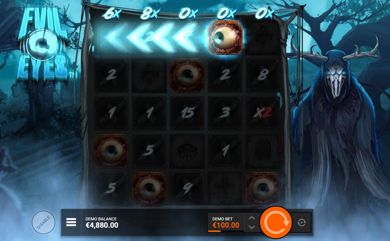 Caracteristica Olho Maligno slot Evil Eyes