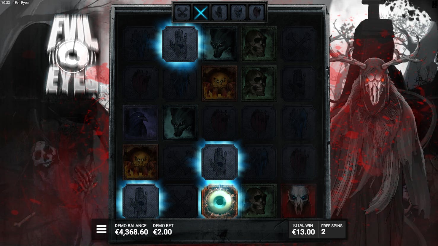 Recurso Bônus do Cemitério slot Evil Eyes