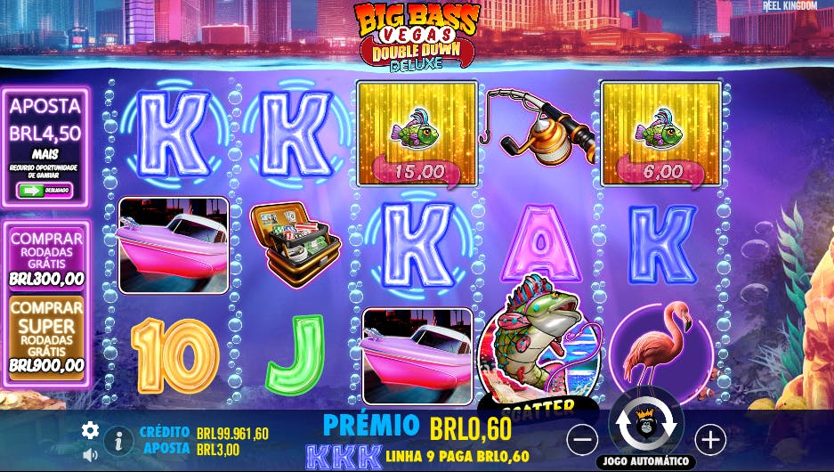 Combinação vencedora slot Big Bass Vegas