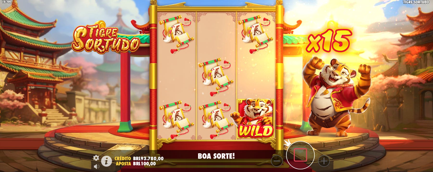 Recurso Nova Rodada jogo Tigre Sortudo