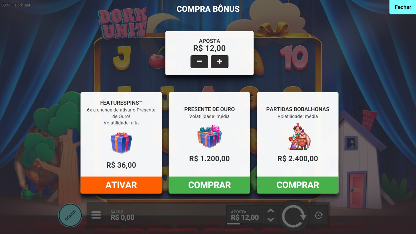 Recurso compra de bônus Dork unit jogo