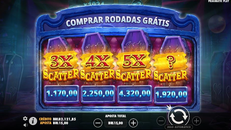 Recurso compra de bônus slot Vampy Party